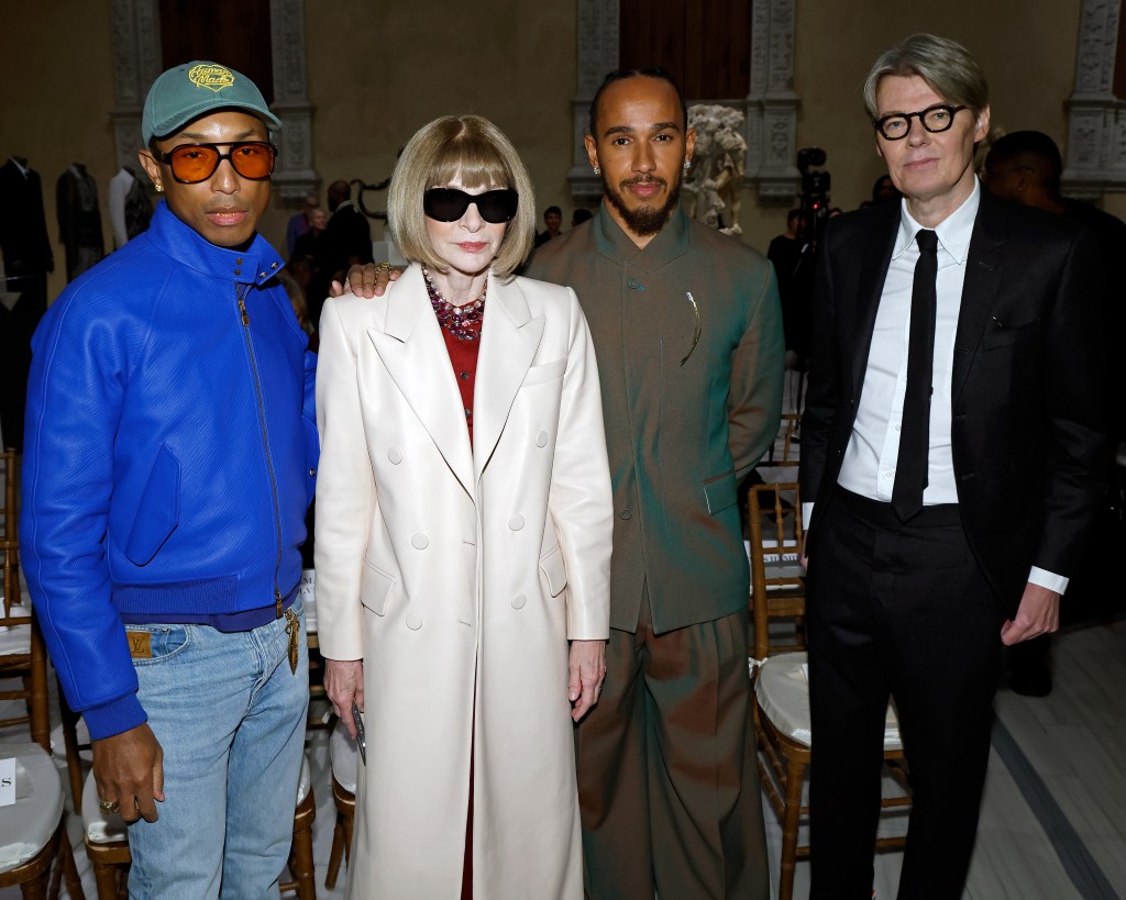 Pharrell, Anna Wintour, Lewis Hamilton, Andrew Bolton