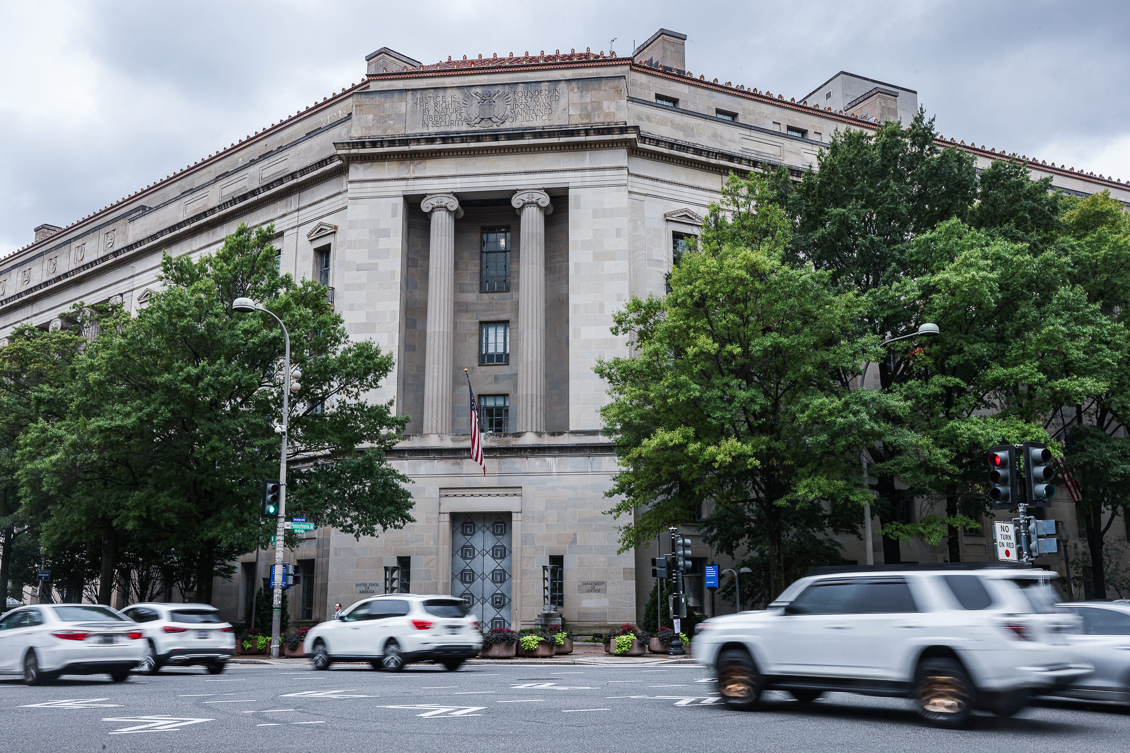 DOJ building.