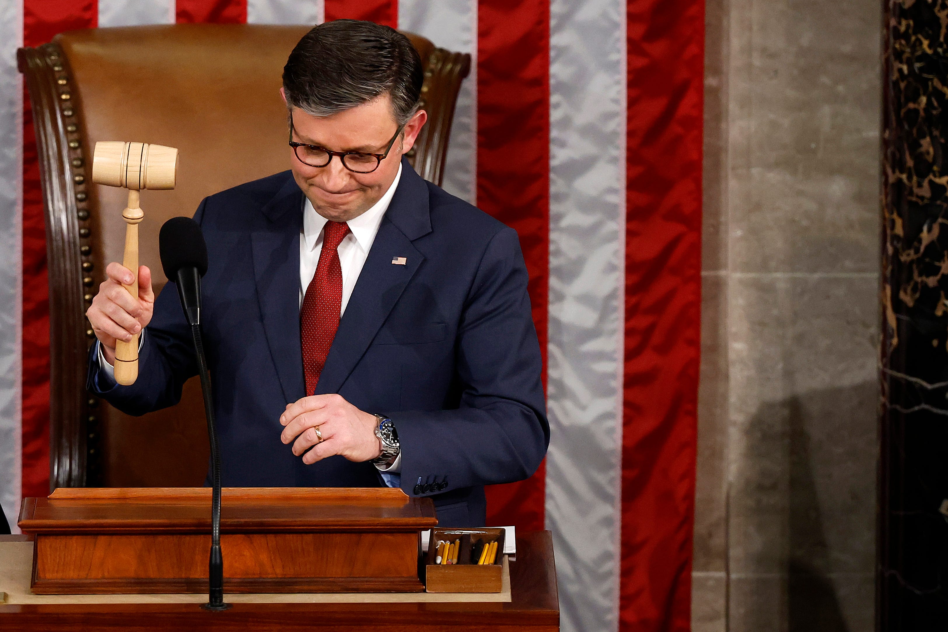 Speaker Mike Johnson of Louisiana in the House chamber.