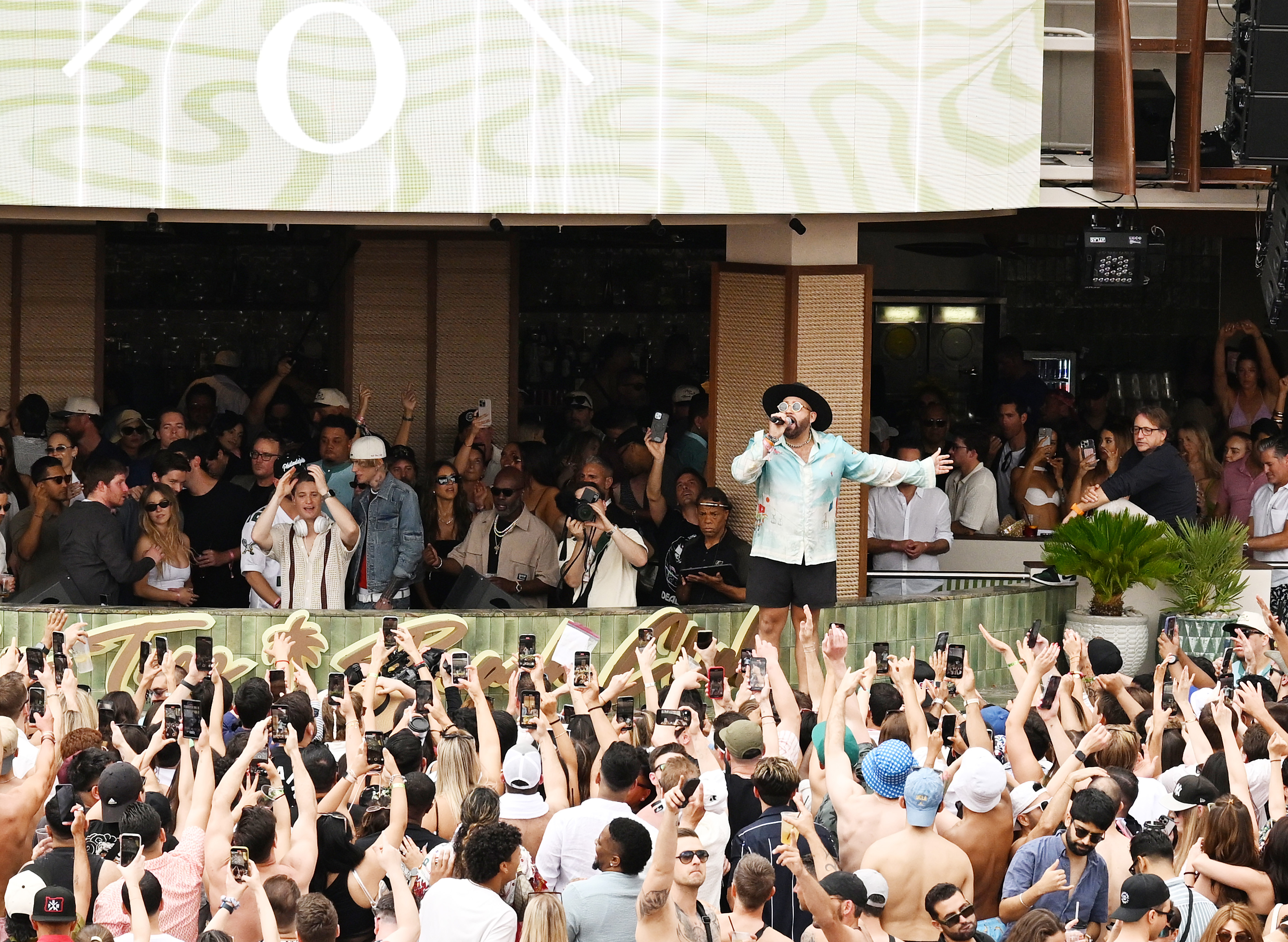 Kygo and Parson James perform at the opening of Palm Tree Beach Club at MGM Grand on May 03, 2025 in Las Vegas, Nevada. 