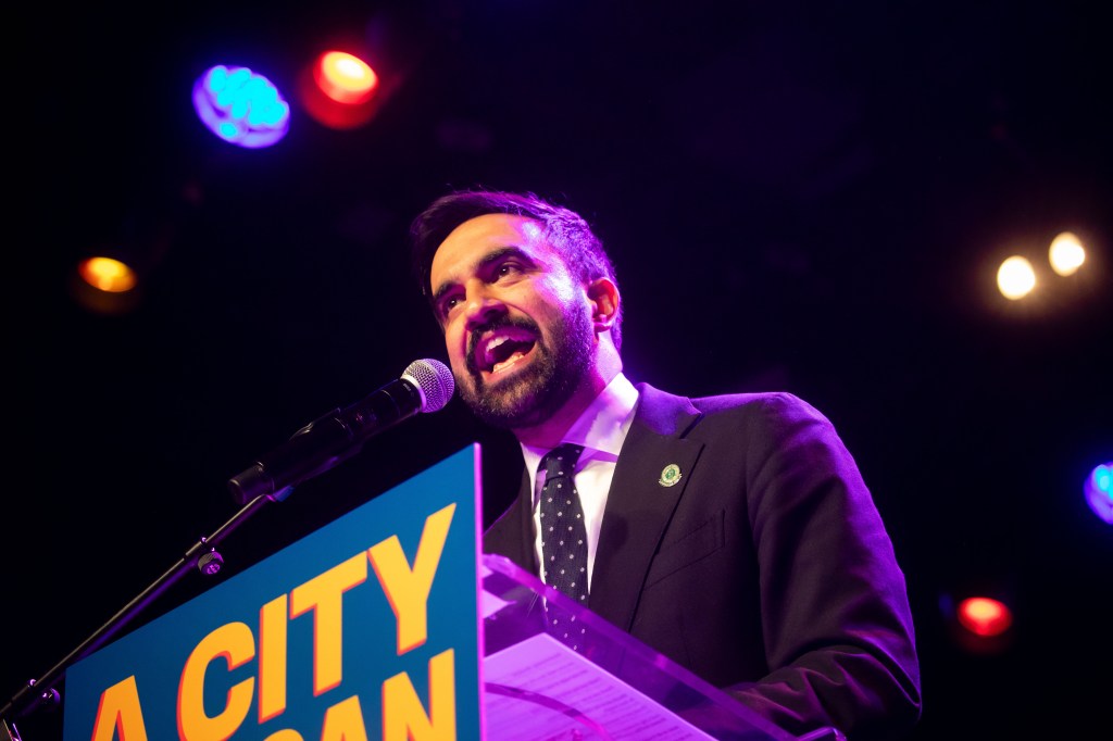 NYC Mayoral candidate Zohran Mamdani during a rally at Brooklyn Steel on Sunday, May 4, 2025 in Brooklyn, NY.