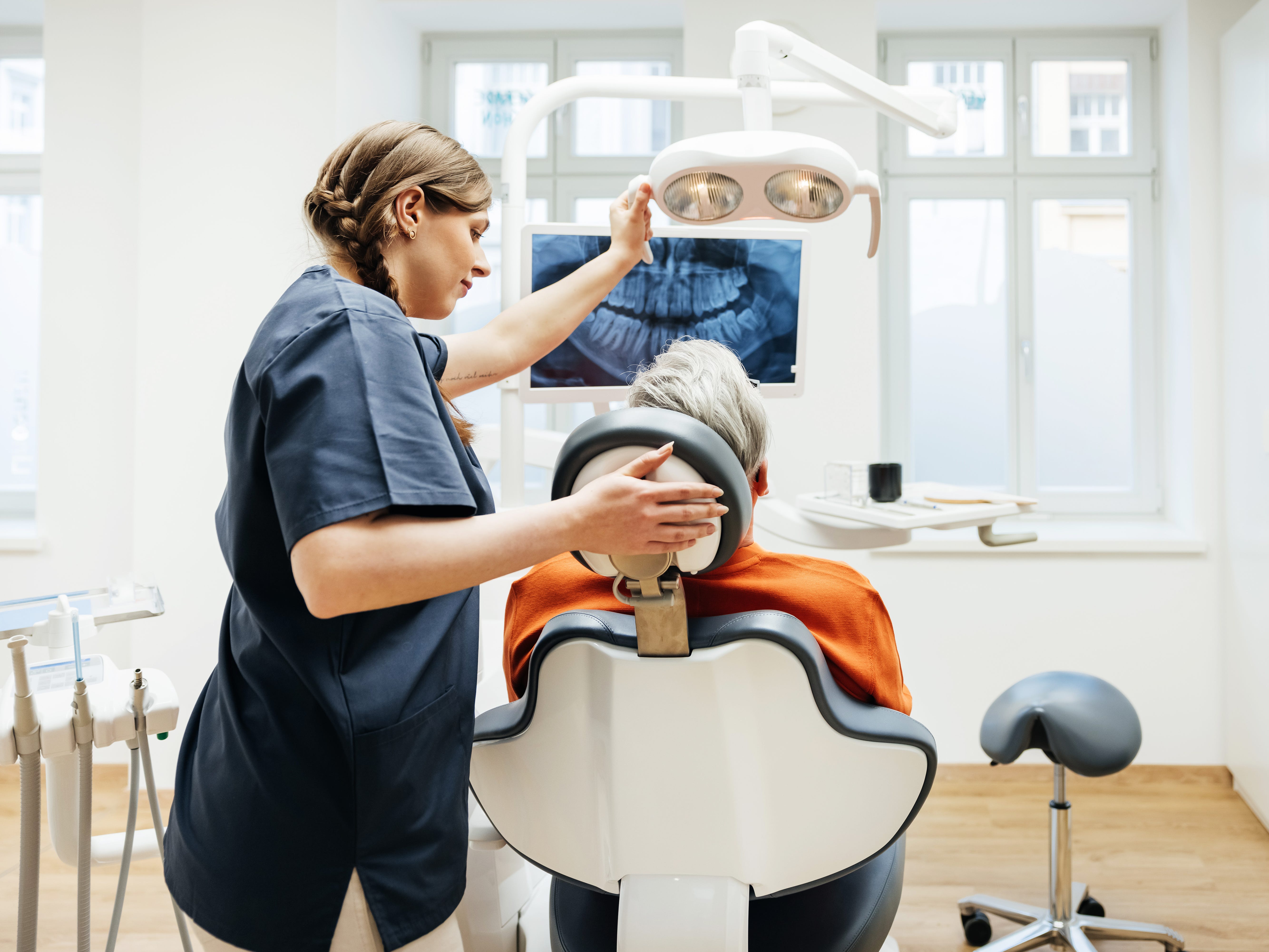 Patient in a dentist's office