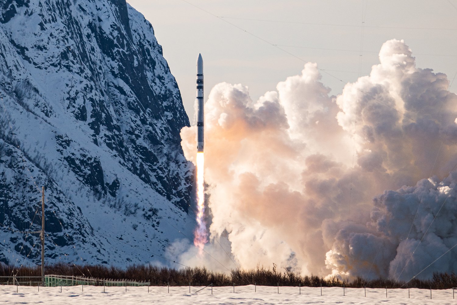 The unmanned Spectrum rocket launch.