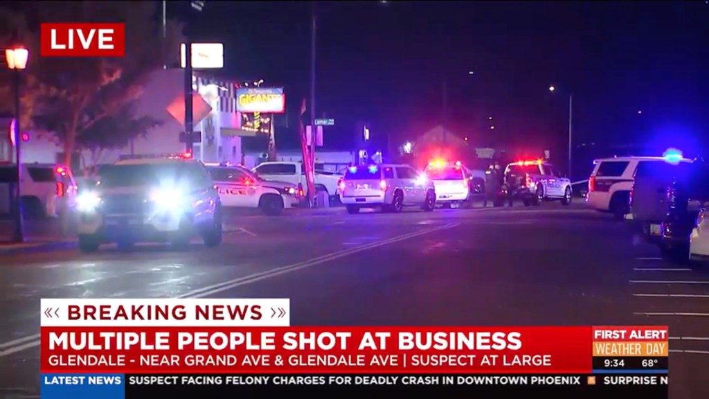 Police activity and investigations at El Camaron Gigante restaurant in Glendale, AZ, after an unfortunate shooting incident.