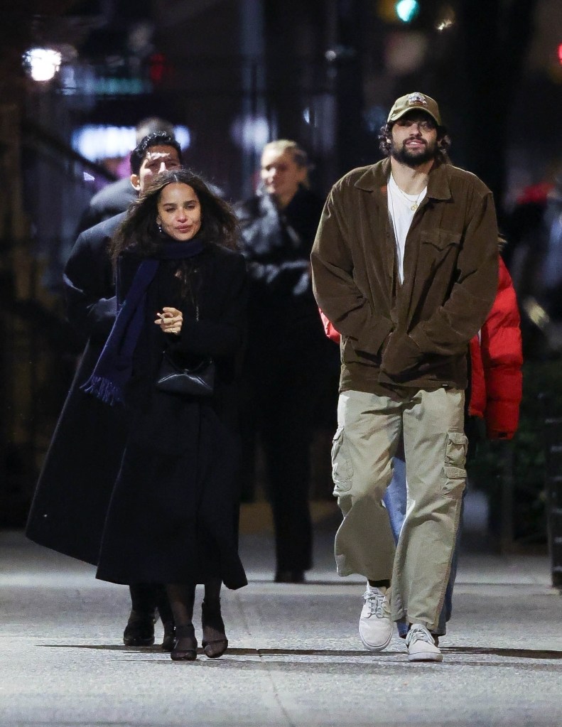 Zoë Kravitz and Noah Centineo in February. 