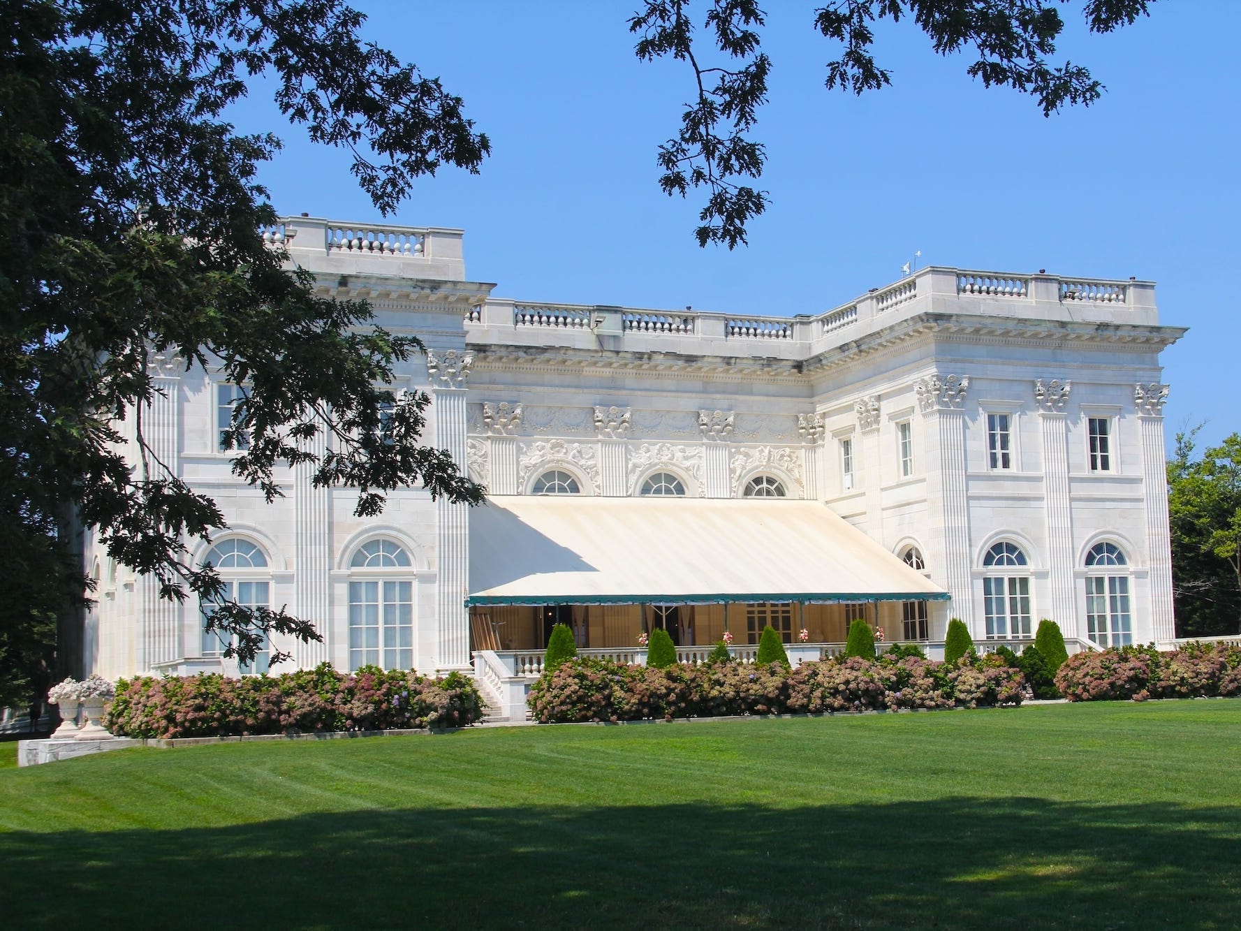 Marble House viewed from the backyard.