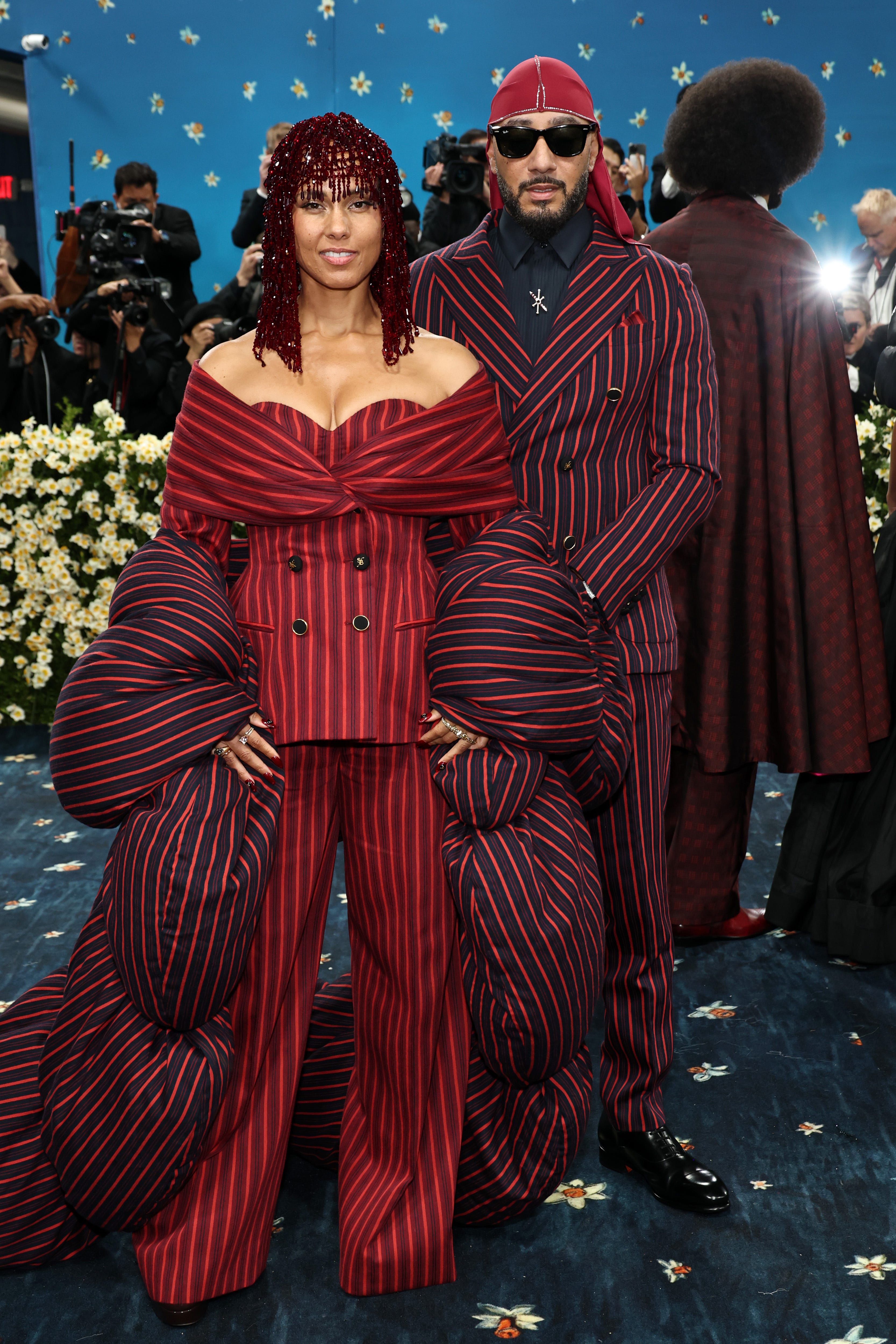 Alicia Keys and Swizz Beatz at the 2025 Met Gala.