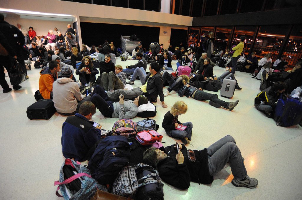 The delays have caused misery for flyers. 