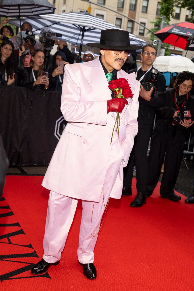 Willy Chavarria leaves the mark hotel for the Met Gala on Monday evening.