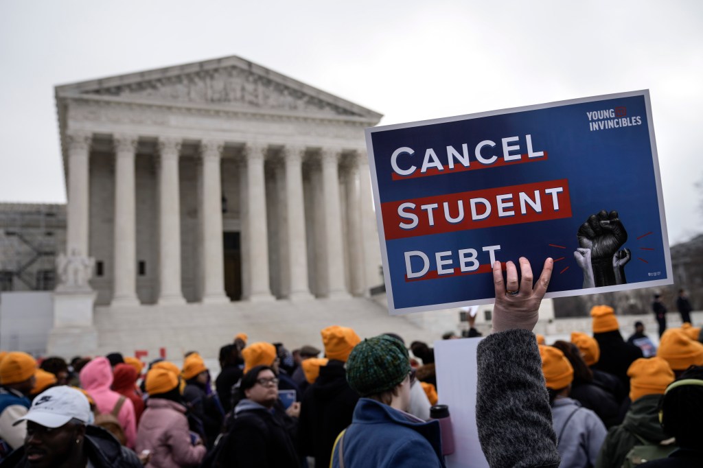 Student loan protest