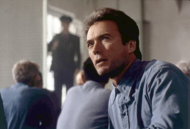 Clint Eastwood on the set of “Escape From Alcatraz,” directed by Don Siegel.