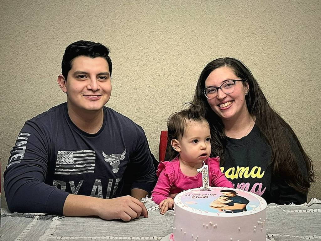 Adan Manzano and his wife Ashleigh, who tragically passed away in a car crash last April