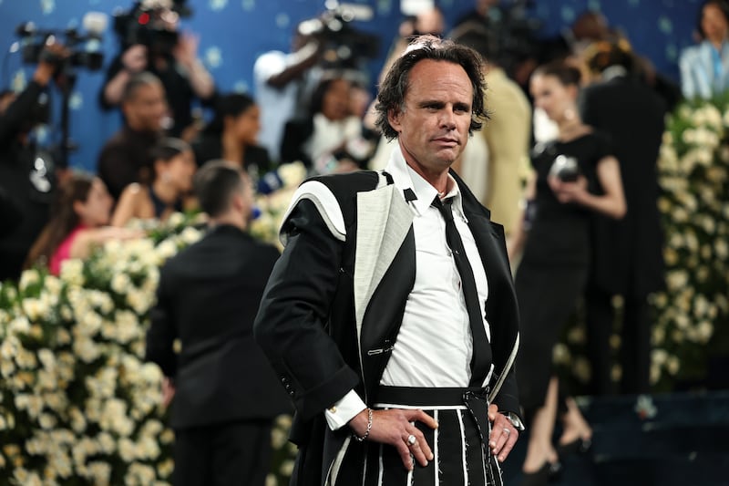 NEW YORK, NEW YORK - MAY 05: Walton Goggins attends the 2025 Met Gala Celebrating "Superfine: Tailoring Black Style" at Metropolitan Museum of Art on May 05, 2025 in New York City. (Photo by Jamie McCarthy/Getty Images)