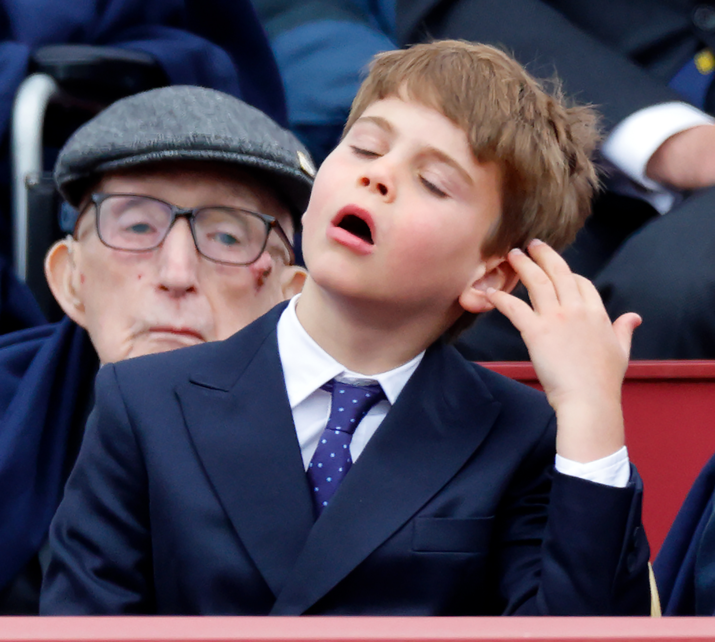 Prince Louis at the VE Day parade.