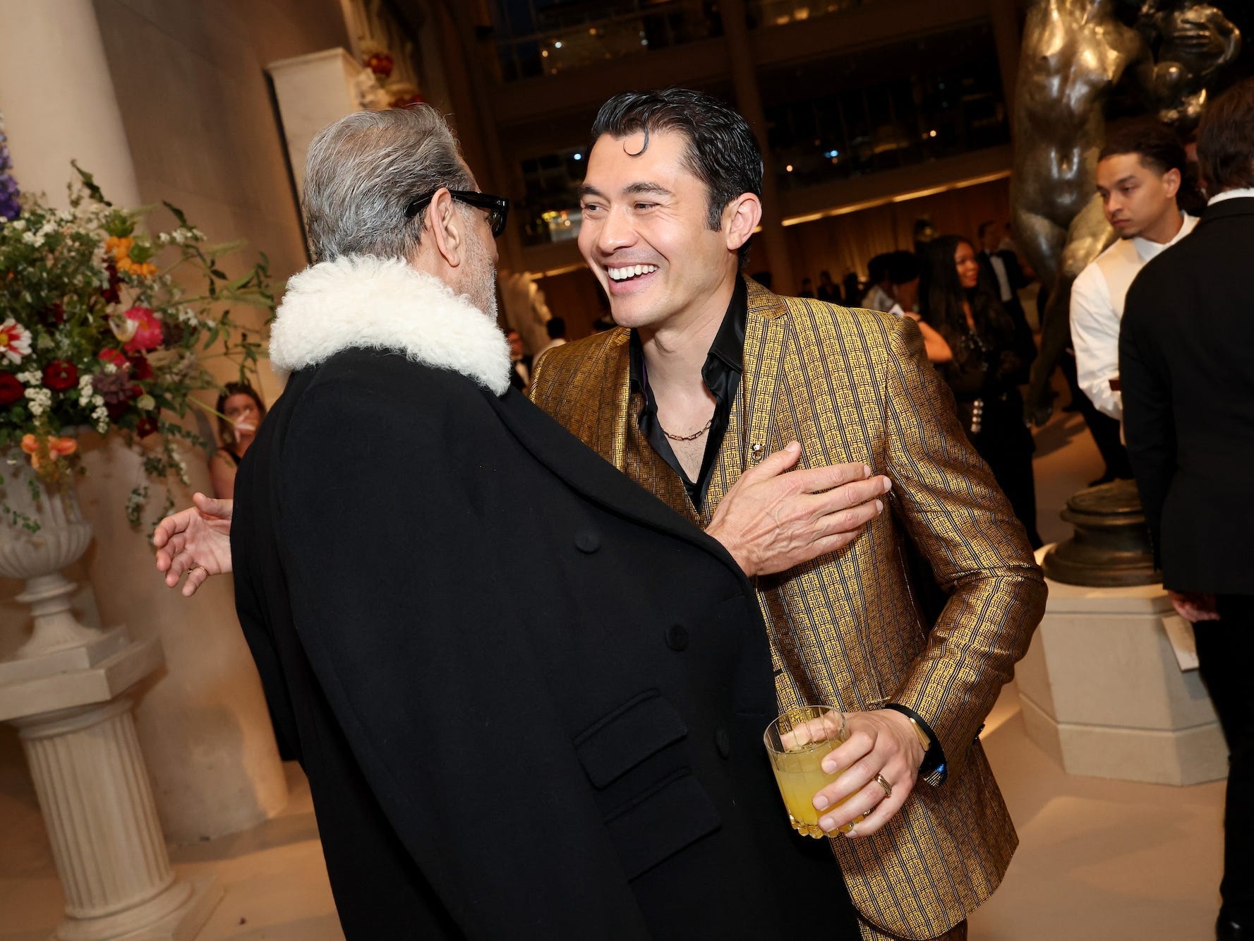Jeff Goldblum and Henry Golding at the 2025 Met Gala.