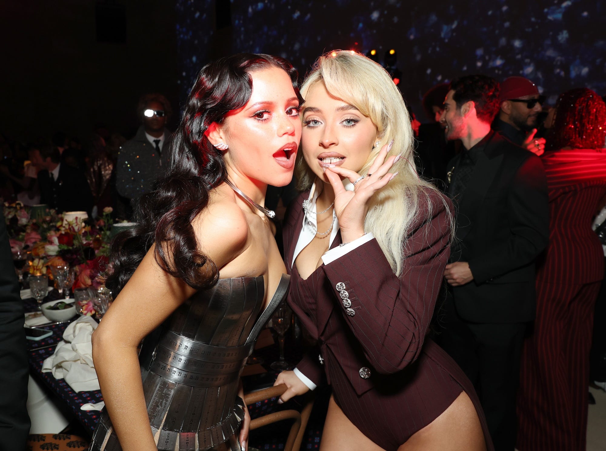 Jenna Ortega and Sabrina Carpenter at the 2025 Met Gala.
