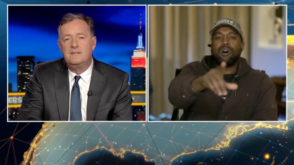 Kanye West and Piers Morgan
