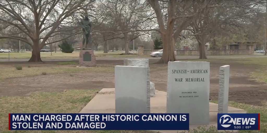 The alleged crime happened in Riverside Memorial Park in Wichita, Kan.