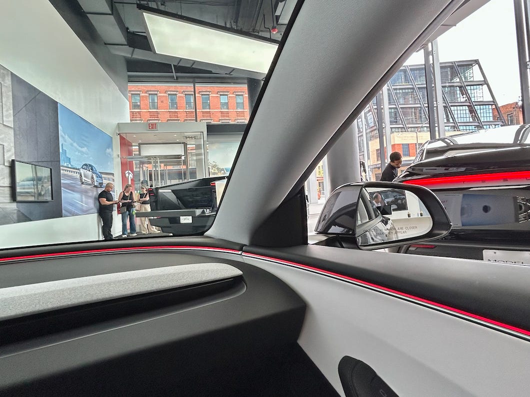 Tesla showroom in Manhattan
