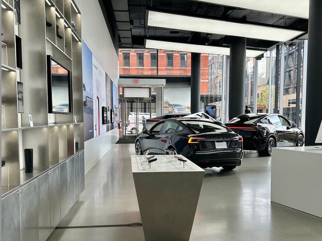 Tesla showroom in Meatpacking District