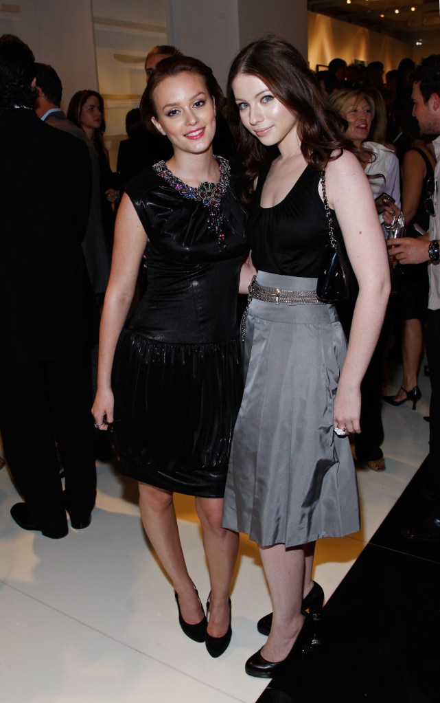 Leighton Meester and Michelle Trachtenberg in May 2008