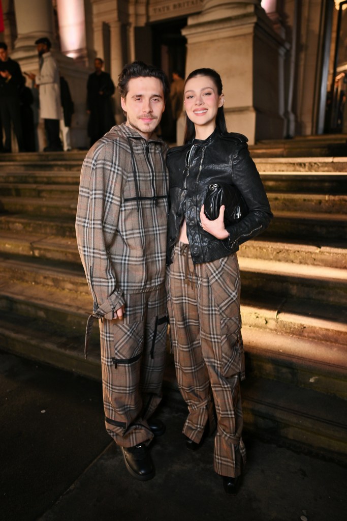 Brooklyn Beckham and Nicola Peltz at London Fashion Week in February 2025