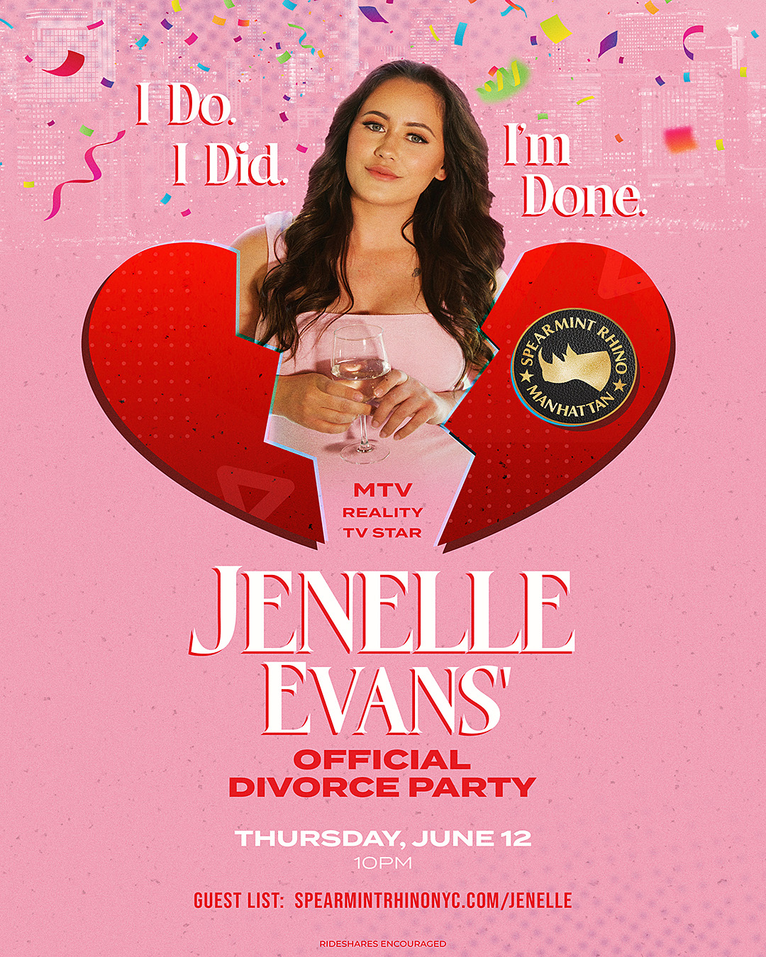 Jenelle Evans divorce party flier