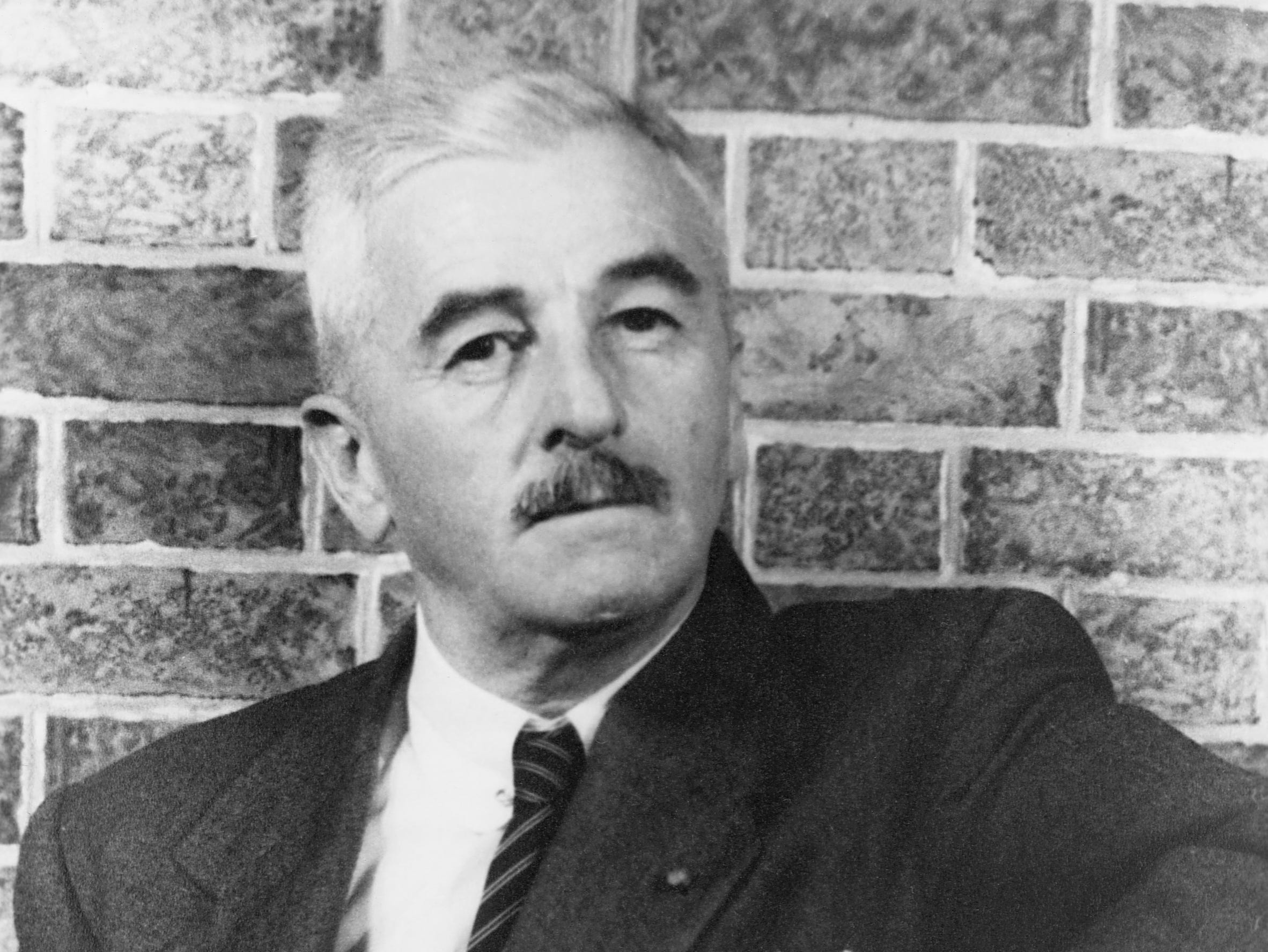 American author William Faulkner, whose novels include As I Lay Dying, and The Sound and the Fury
