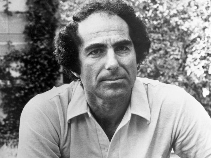 Author Philip Roth in the Park