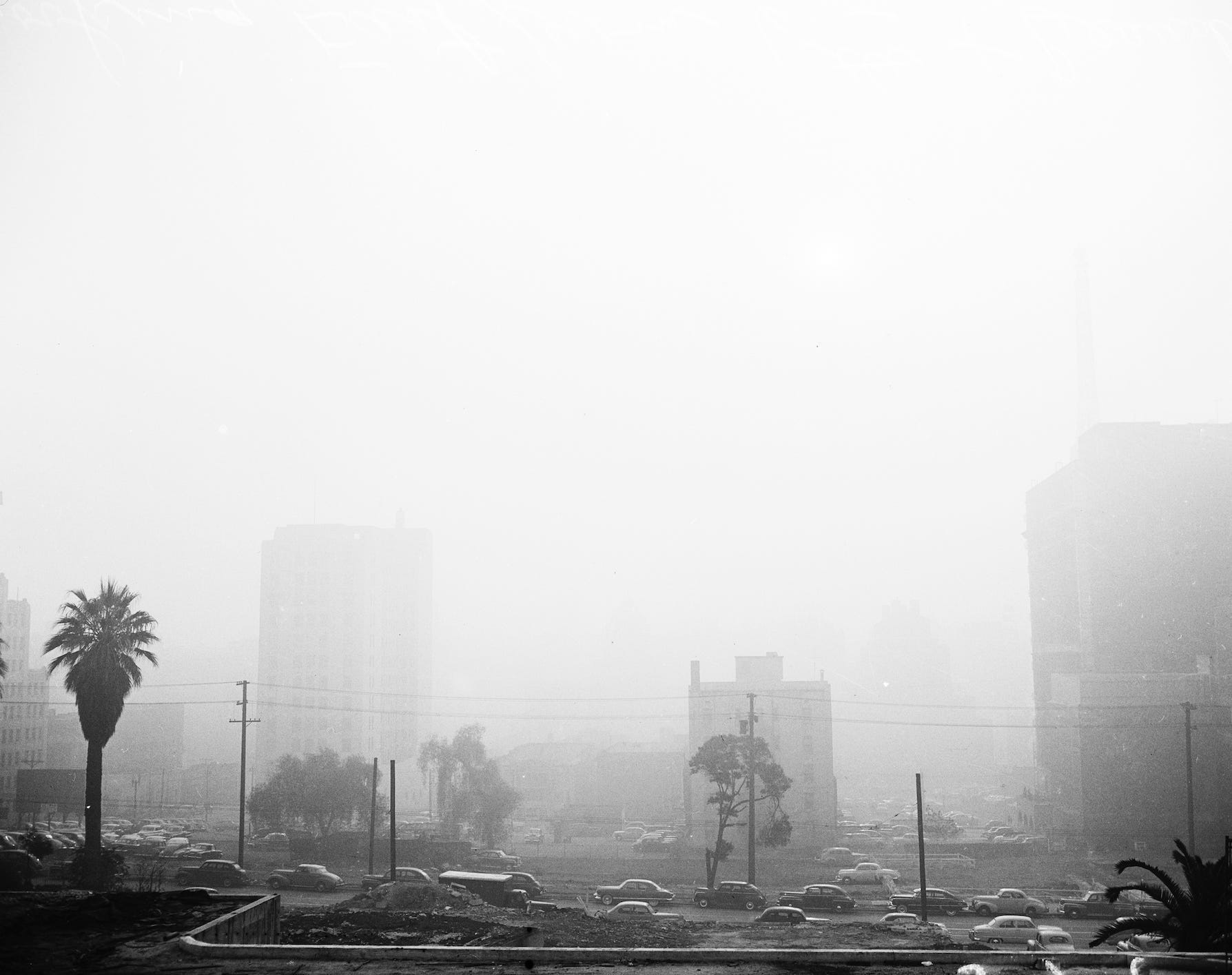 Smog pictures, 28 November 1950.