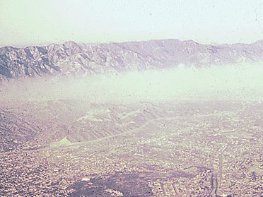 Smog in Los Angeles in 1972.