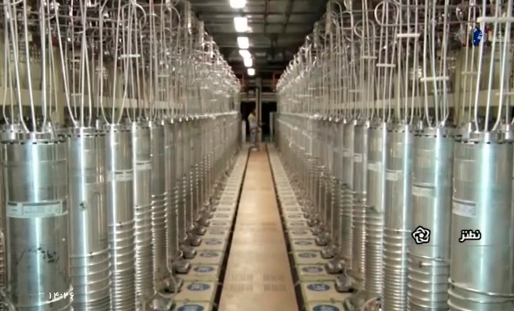 In this image made from April 17, 2021, video released by the Islamic Republic Iran Broadcasting, IRIB, state-run TV, various centrifuge machines line the hall damaged on Sunday, April 11, 2021, at the Natanz Uranium Enrichment Facility, some 200 miles (322 km) south of the capital Tehran, Iran.