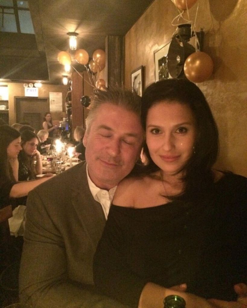 Hilaria Baldwin and Alec Baldwin pose togther.