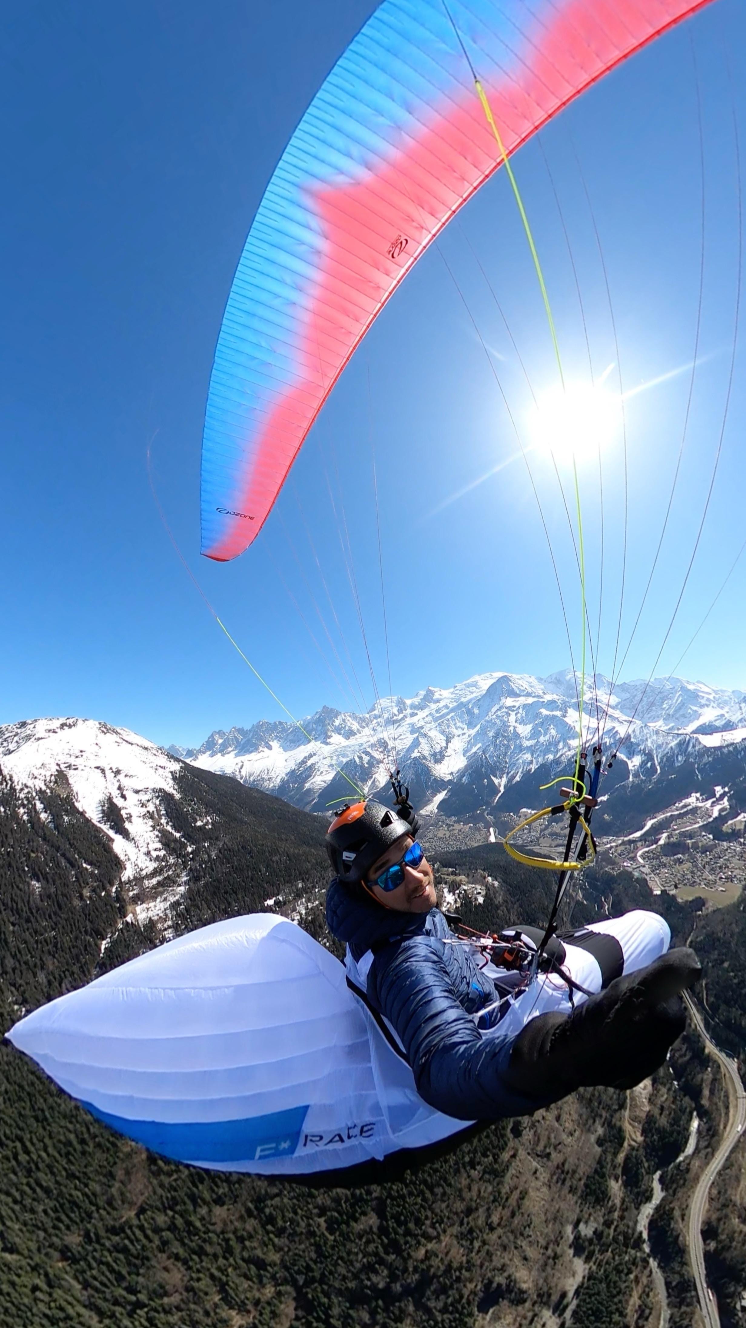 Malcolm Wood paragliding.