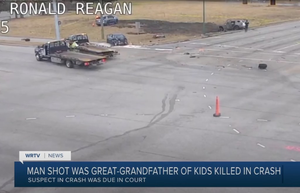 Street camera captured the aftermath of the deadly crash at the intersection of U.S. 40 and Ronald Reagan Parkway in Plainfield, Indiana.