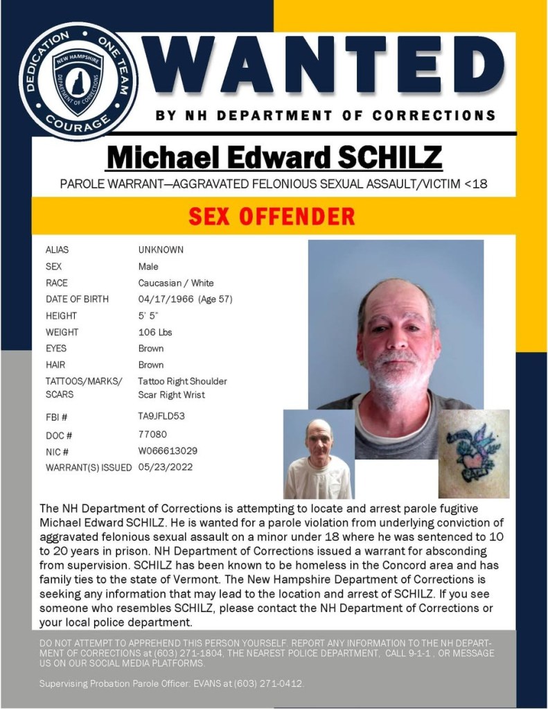 The skeletal remains of wanted sex offender Michael Schilz were found in a shed near New Hampshire State Prison.