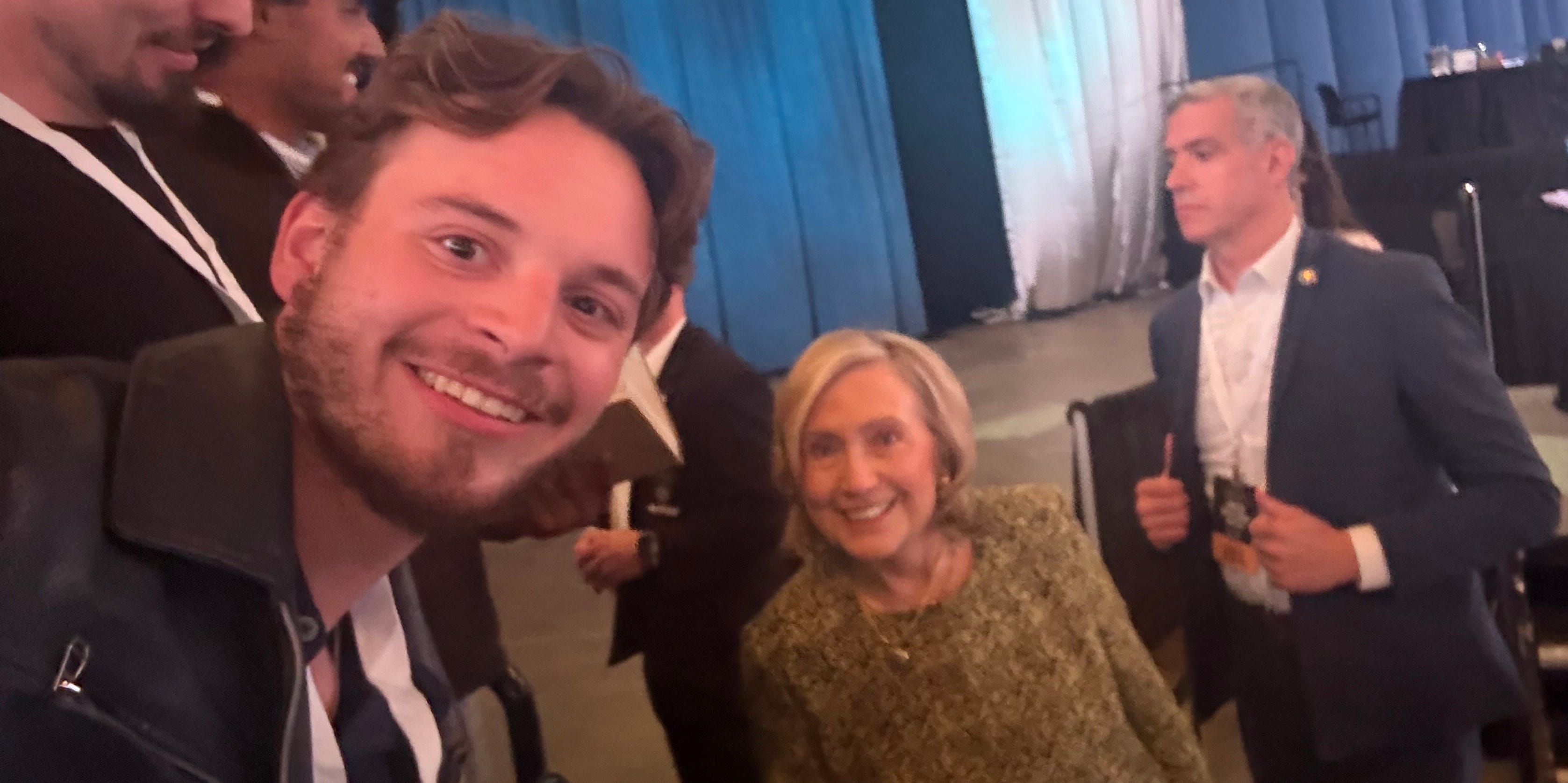 John Di Bella III and Hillary Clinton.