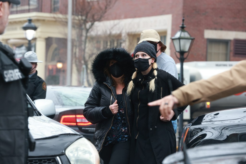 The suspect’s mother, Maryann Kohberger, and his sister, Melissa Kohberger, were previously seen walking into the Monroe County courthouse.