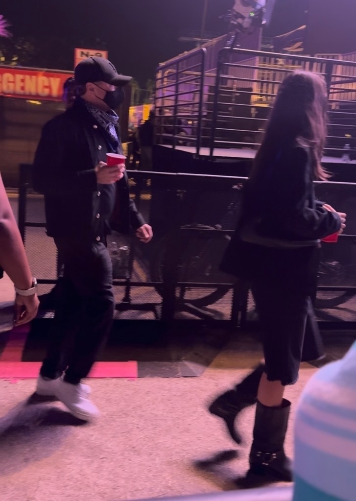 Vittoria Ceretti and Leonardo DiCaprio at Coachella in April 2025