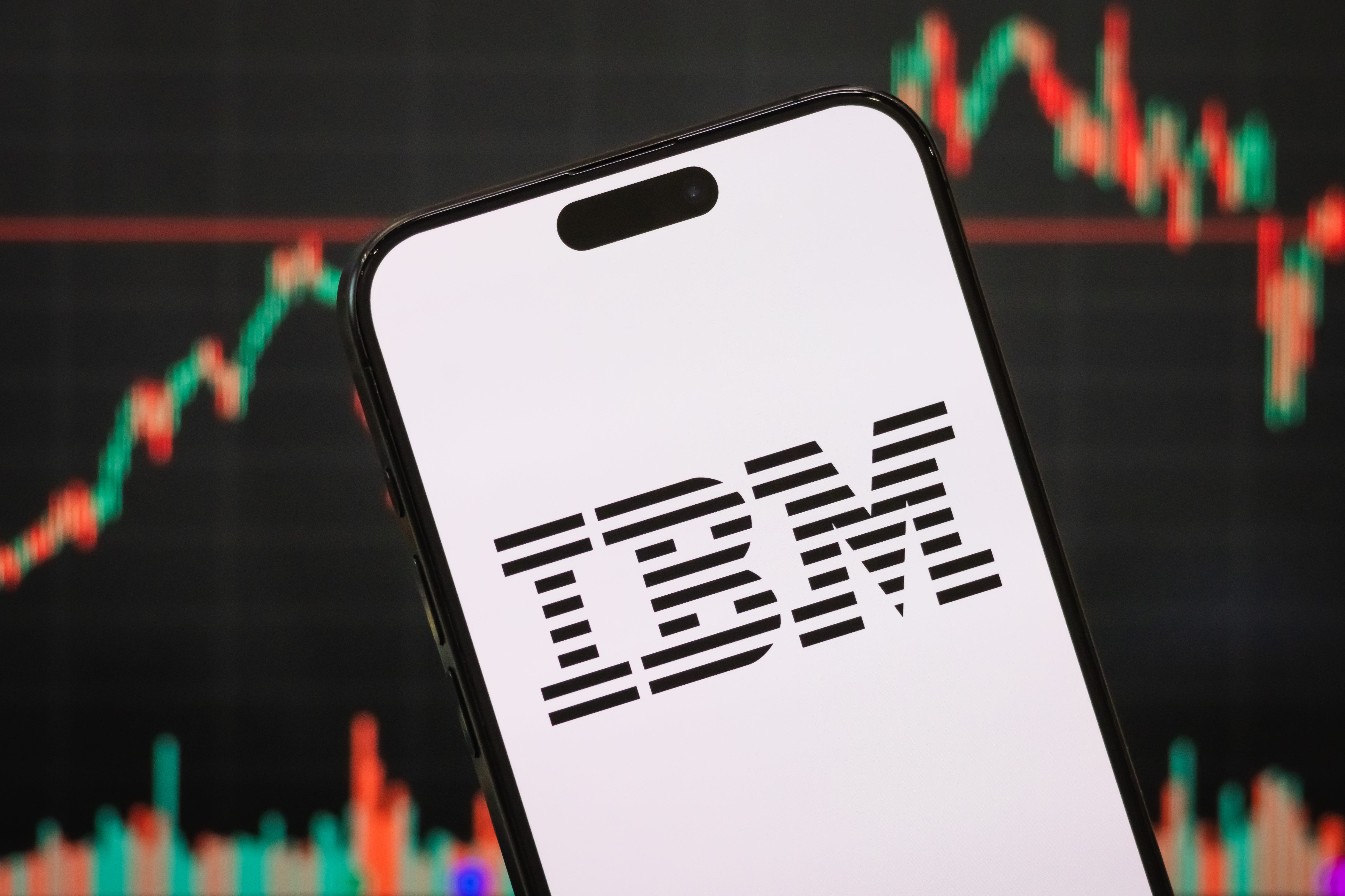 IBM logo on a phone.