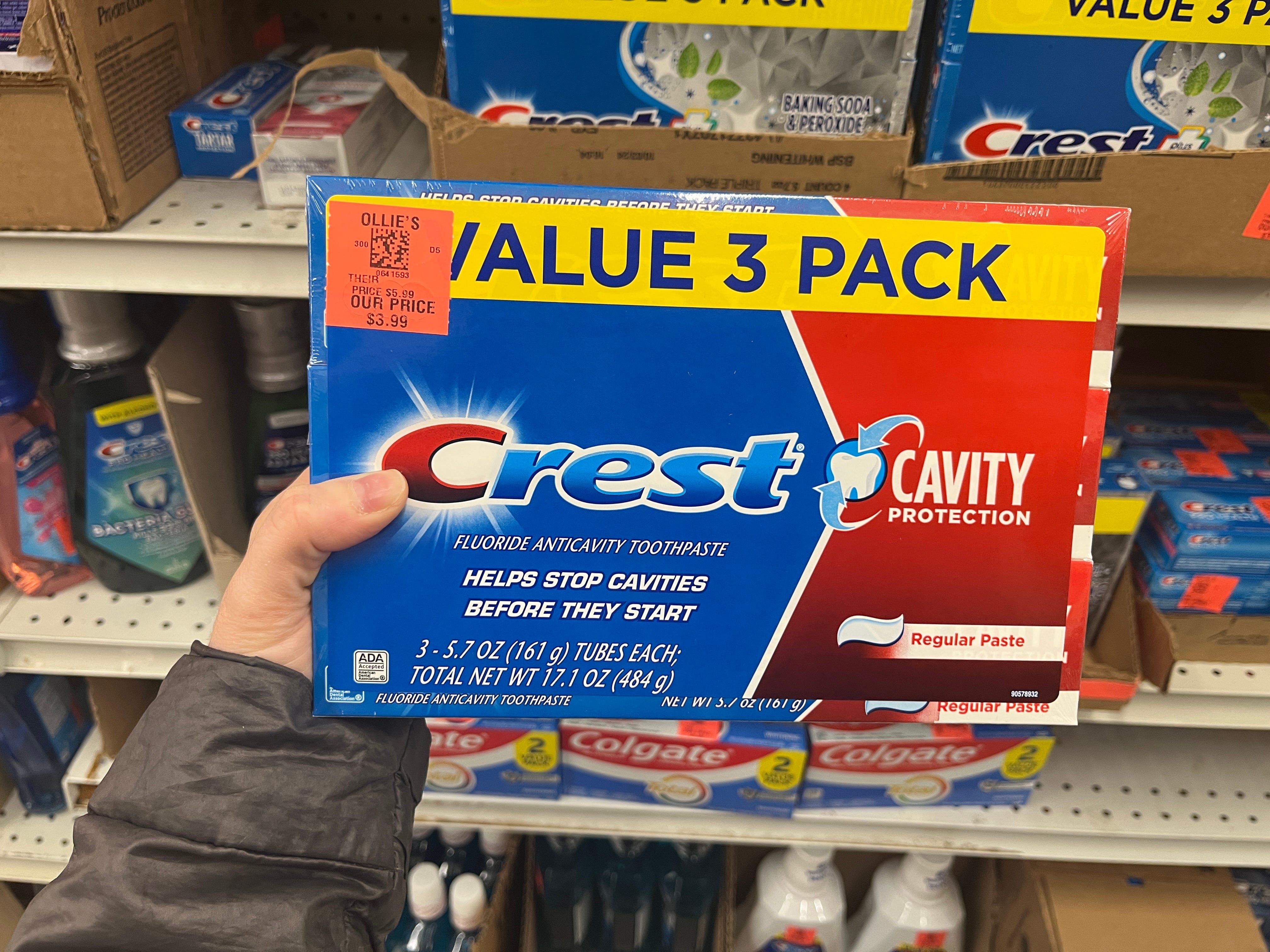 Toothpaste at Ollie's Bargain Outlet.
