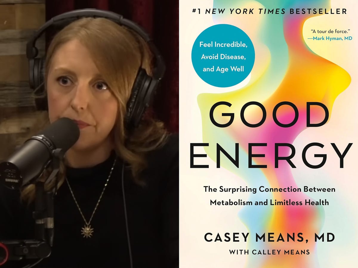 Casey Means, a former surgeon, CEO of Levels, and author of the best-seller "Good Energy."