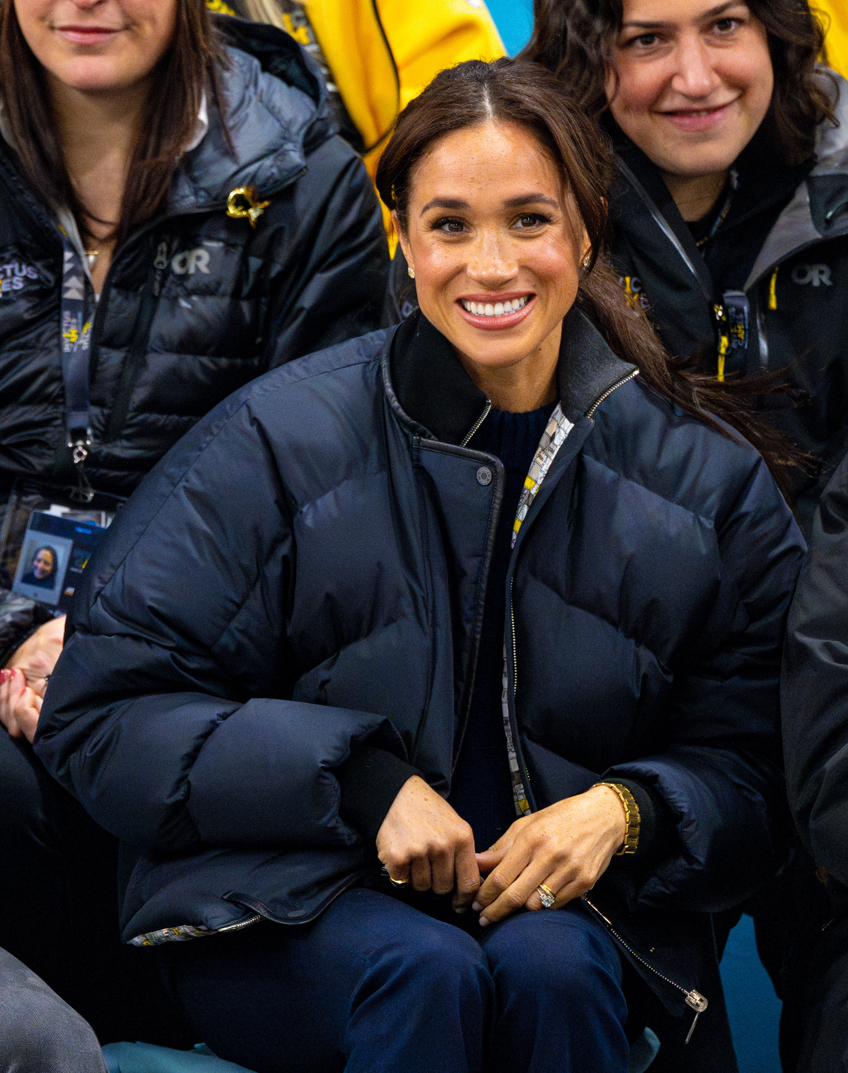 Meghan Markle smiling at the 2025 Invictus Games