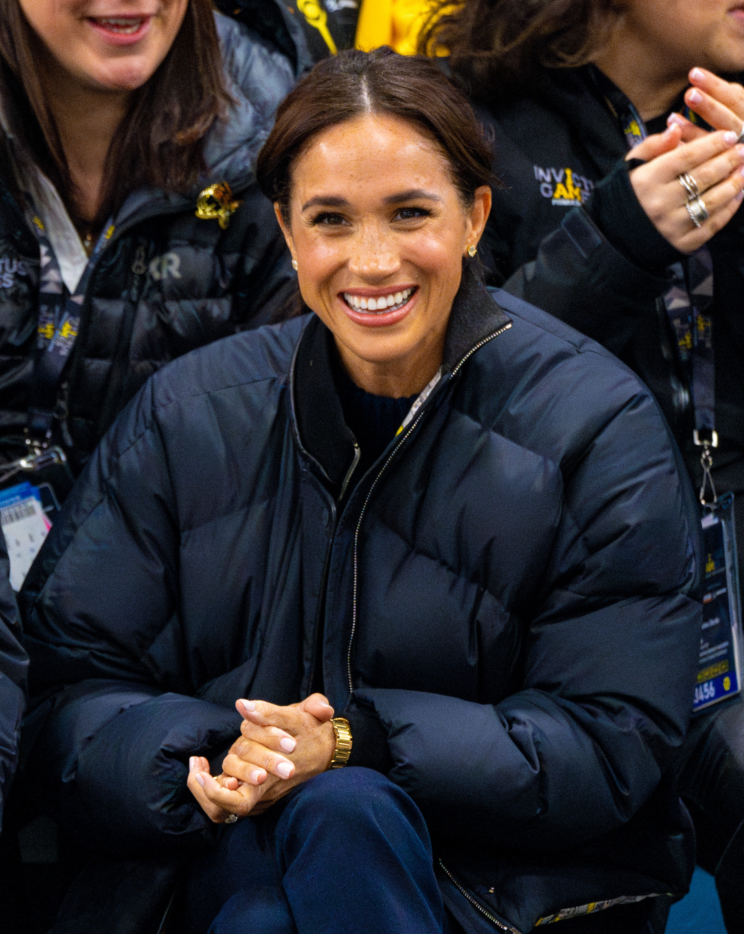 Meghan Markle smiling at the 2025 Invictus Games