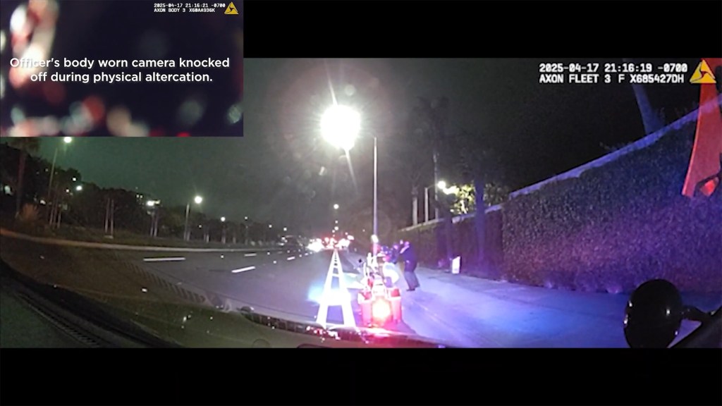 Bodycam and dashcam footage released late Wednesday captured Stirling -- who cops said was on parole and had a lengthy rap sheet -- getting into a heated exchange with the officer.