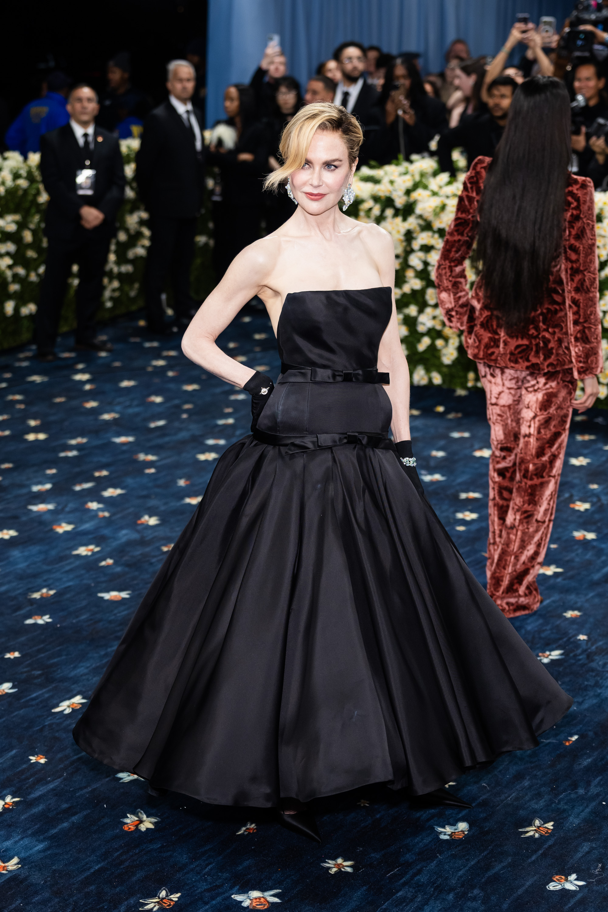 Nicole Kidman in a black dress at the Met Gala. 