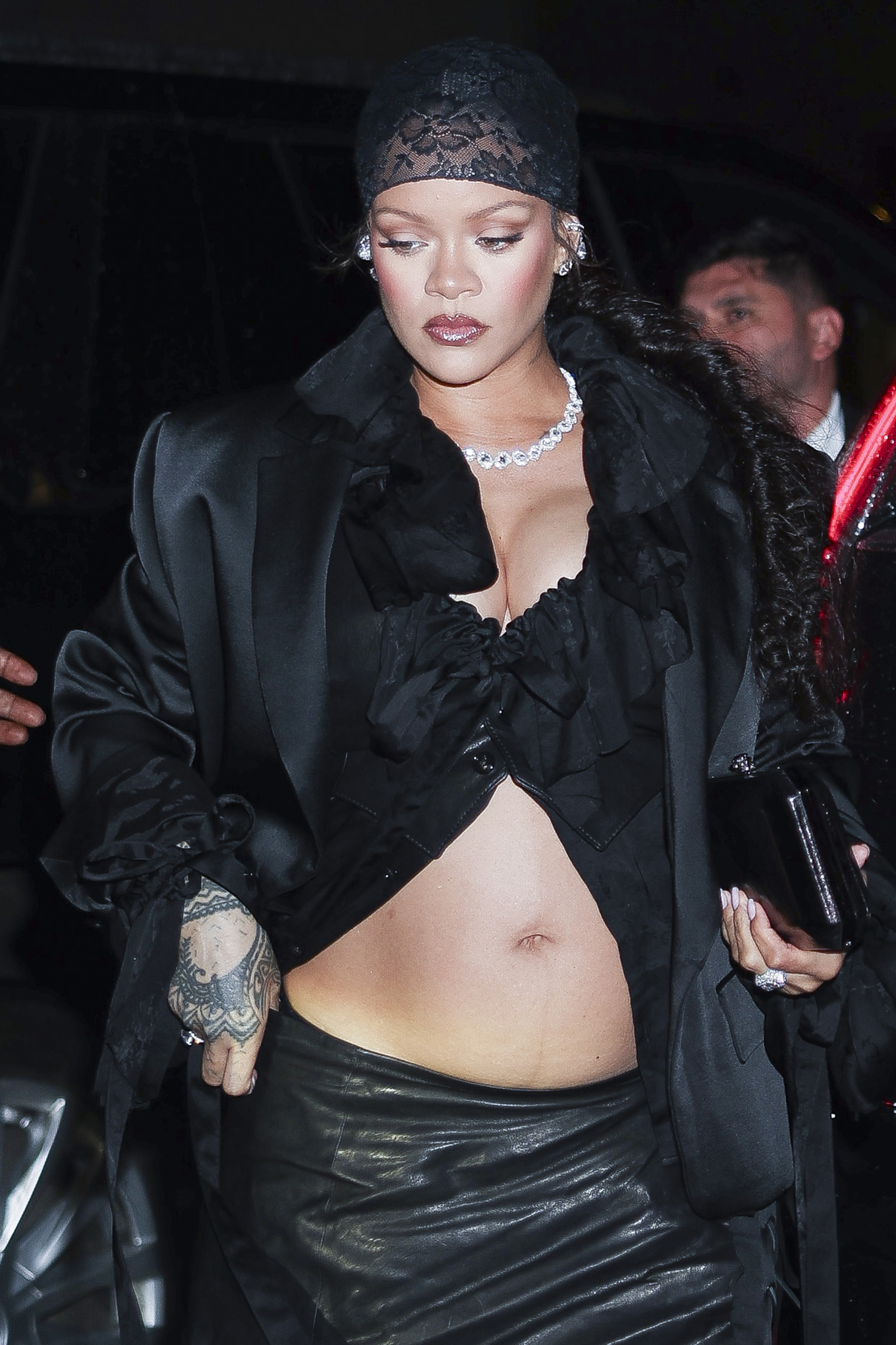 Rihanna seen at the Met-Gala after party.