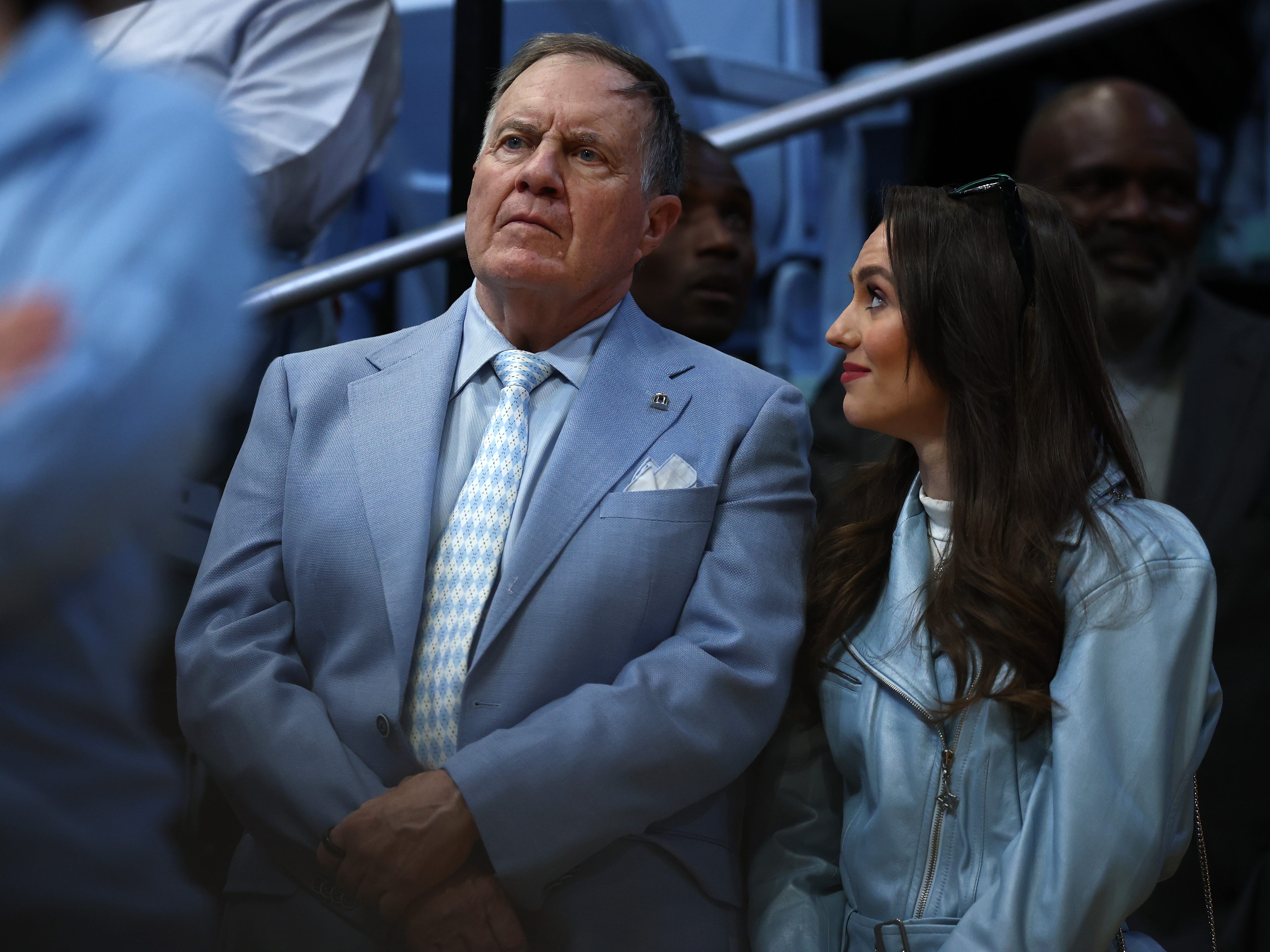 Belichick and Hudson at a UNC football game.