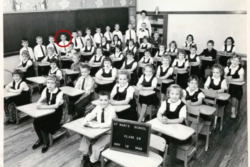 Pope Leo XIV with his second grade class in 1962.