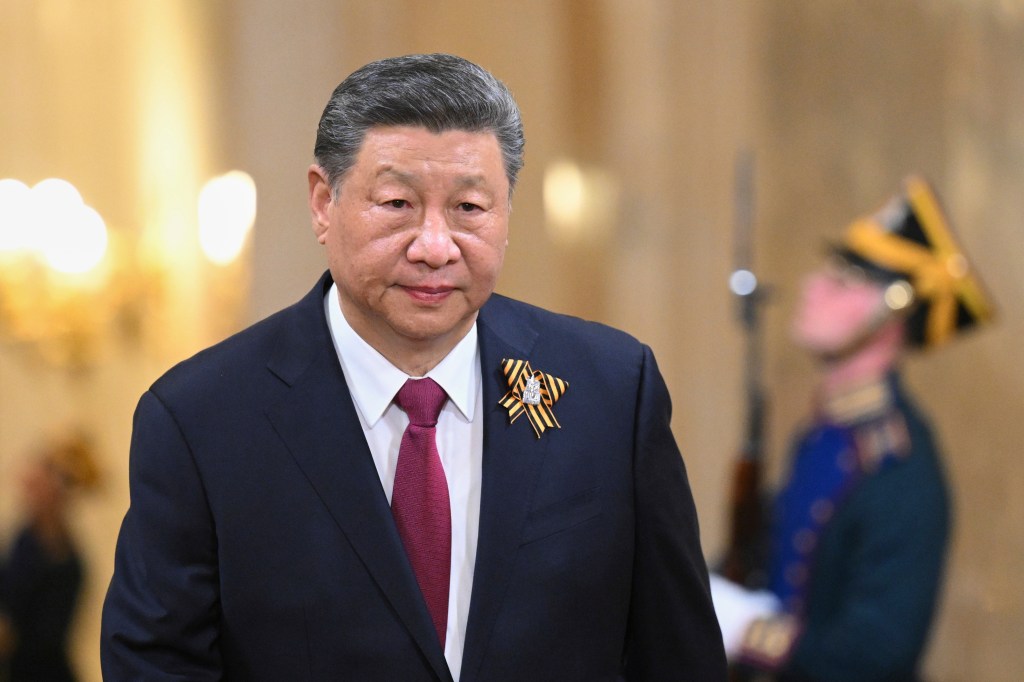 President Xi Jinping of China arriving at the Kremlin for a gala concert in Moscow, ahead of 80th WWII victory anniversary celebrations